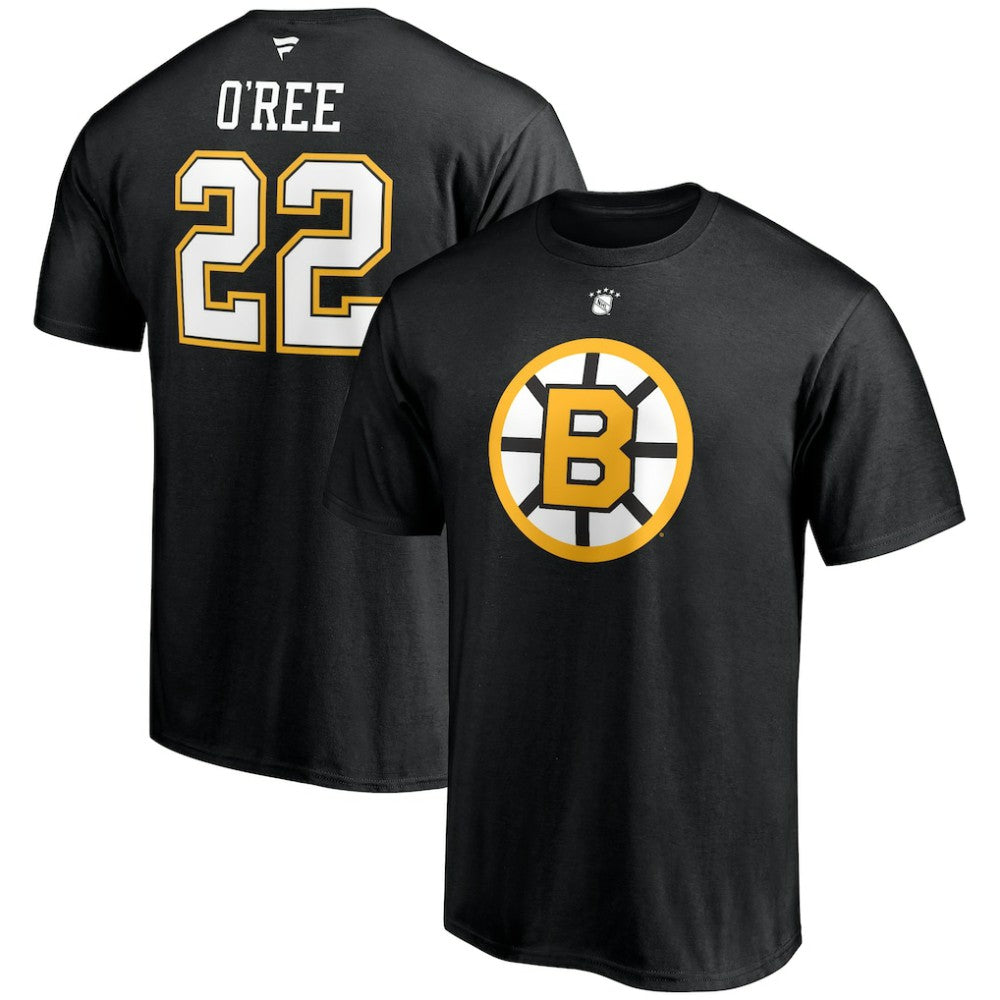 Willie O'Ree Boston Bruins Fanatics Authentic Stack Retired Player Name & Number T-Shirt - Black - NHL