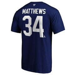 Auston Matthews Toronto Maple Leafs Fanatics Big & Tall Name & Number T-Shirt - Blue - NHL