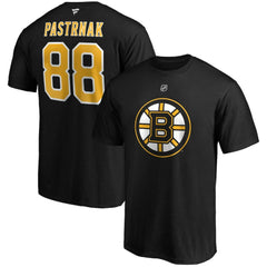 David Pastrnak Boston Bruins Fanatics B&T Name and Number T-Shirt - Black - NHL