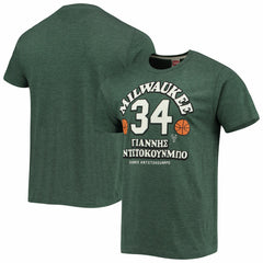 Giannis Antetokounmpo Milwaukee Bucks Homage Greek Tri-Blend T-Shirt Hunter Green - NBA