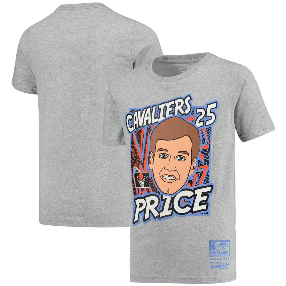Mark Price Cleveland Cavaliers Youth Hardwood Classics King of the Court Player T-Shirt Gray - NBA