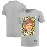 Rik Smits Indiana Pacers Youth Hardwood Classics King of the Court Player T-Shirt Gray - NBA