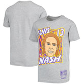 Steve Nash Phoenix Suns Youth Hardwood Classics King of the Court Player T-Shirt Gray - NBA