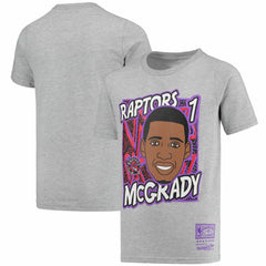 Tracy McGrady Toronto Raptors Youth Hardwood Classics King of the Court Player T-Shirt Gray - NBA