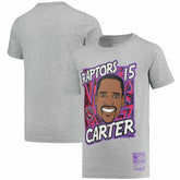 Vince Carter Toronto Raptors Youth Hardwood Classics King of the Court Player T-Shirt Gray - NBA