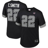 Emmitt Smith Dallas Cowboys Retired Player Name & Number Mesh Top Black | Mitchell & Ness