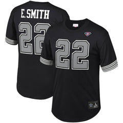 Emmitt Smith Dallas Cowboys Retired Player Name & Number Mesh Top Black | Mitchell & Ness