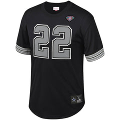 Emmitt Smith Dallas Cowboys Retired Player Name & Number Mesh Top Black | Mitchell & Ness