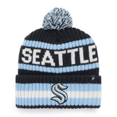 Seattle Kraken '47 Bering Cuffed Knit Hat with Pom - Navy - NHL