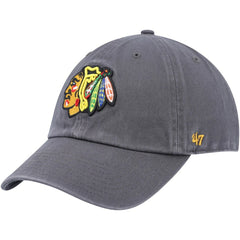 Chicago Blackhawks '47 Clean Up Adjustable Hat - Charcoal - NHL