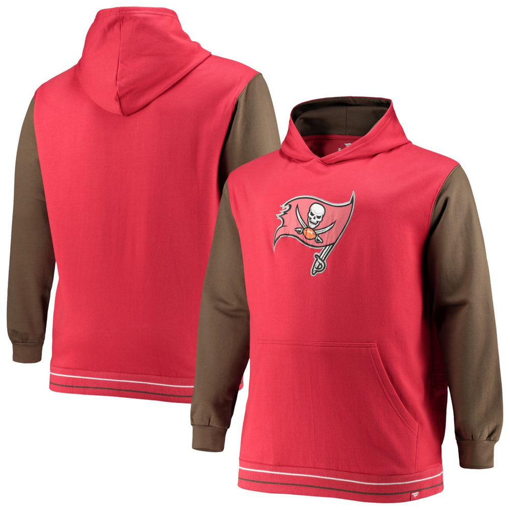 Tampa Bay Buccaneers Big & Tall Block Party Pullover Hoodie Red/Pewter | Fanatics