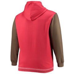 Tampa Bay Buccaneers Big & Tall Block Party Pullover Hoodie Red/Pewter | Fanatics