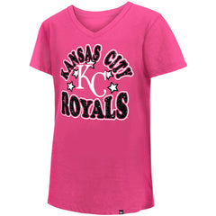 Kansas City Royals New Era Girls Youth Jersey Stars V-Neck T-Shirt - MLB