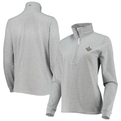 New Orleans Saints Vineyard Vines Women's Sankaty Shep Half-Zip Pullover Top Heather Gray | NFL