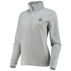 New Orleans Saints Vineyard Vines Women's Sankaty Shep Half-Zip Pullover Top Heather Gray | NFL