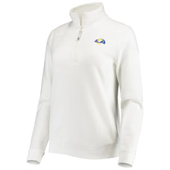 Los Angeles Rams Vineyard Vines Women's Shep Shirt Quarter-Zip Sweatshirt White | NFL