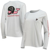 Atlanta Falcons Vineyard Vines Women's Helmet Long Sleeve T-Shirt White | NFL