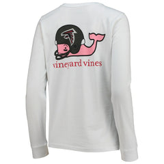 Atlanta Falcons Vineyard Vines Women's Helmet Long Sleeve T-Shirt White | NFL