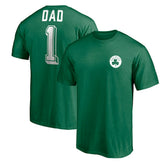 Boston Celtics Number One Dad T-Shirt Green - NBA
