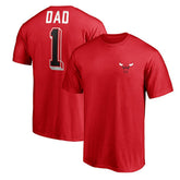 Chicago Bulls Number One Dad T-Shirt Red - NBA