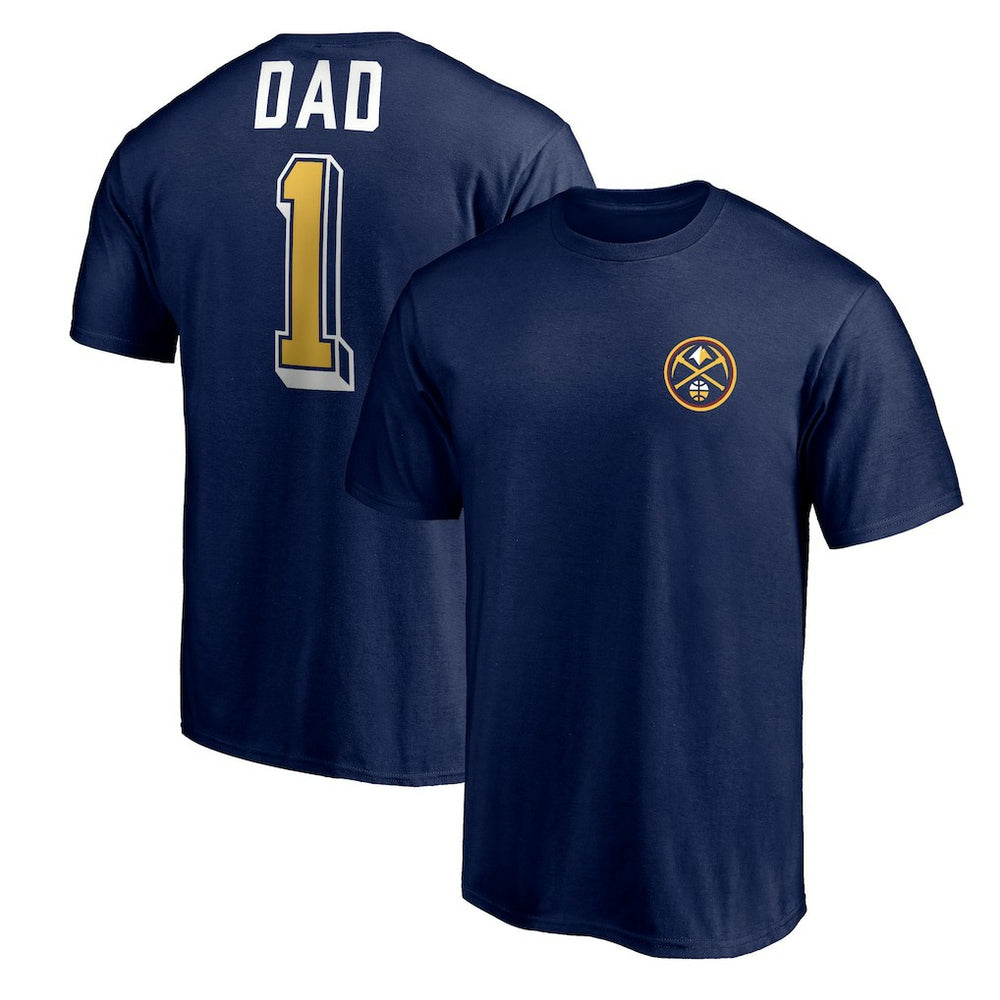 Denver Nuggets Number One Dad T-Shirt Navy - NBA