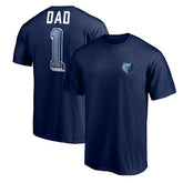 Memphis Grizzlies Number One Dad T-Shirt Navy - NBA