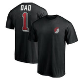 Portland Trail Blazers Number One Dad T-Shirt Black - NBA