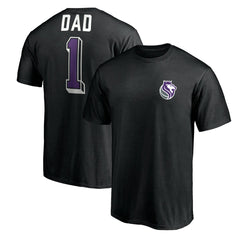 Sacramento Kings Number One Dad T-Shirt Black - NBA