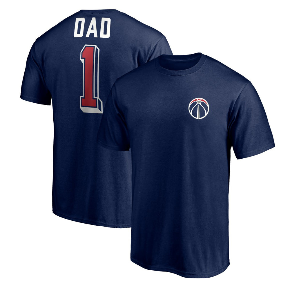 Washington Wizards Number One Dad T-Shirt Navy - NBA
