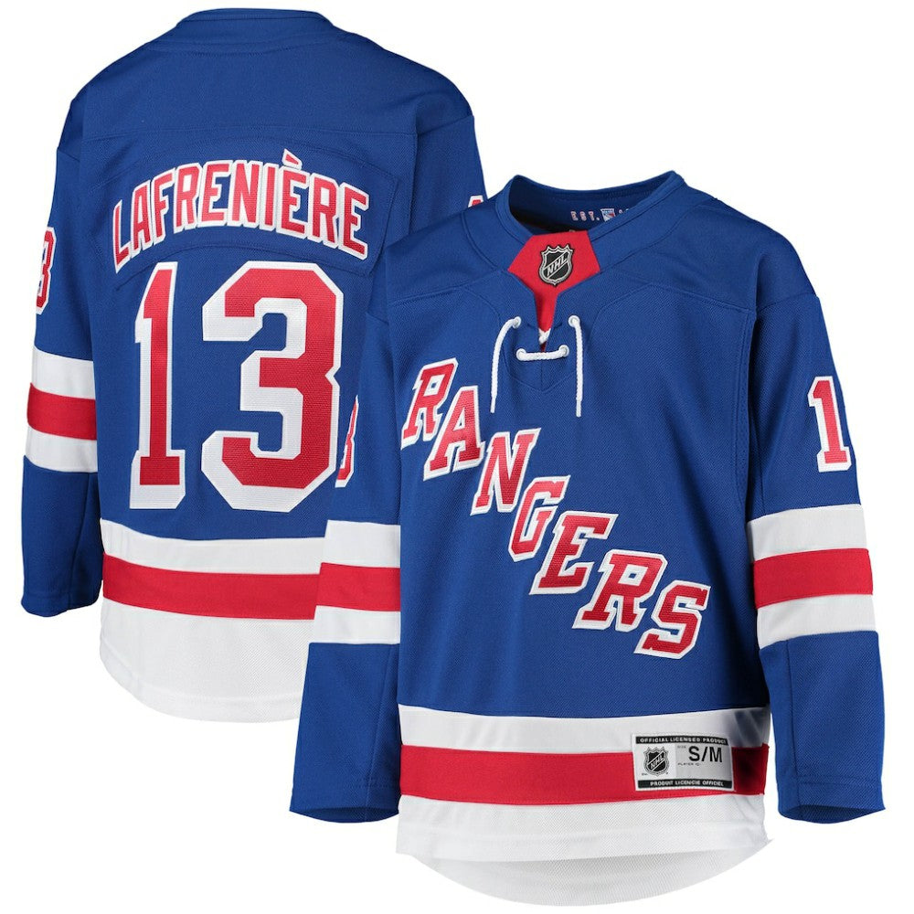 Alexis Lafreniere New York Rangers Youth Home Premier Player Jersey - Blue - NHL