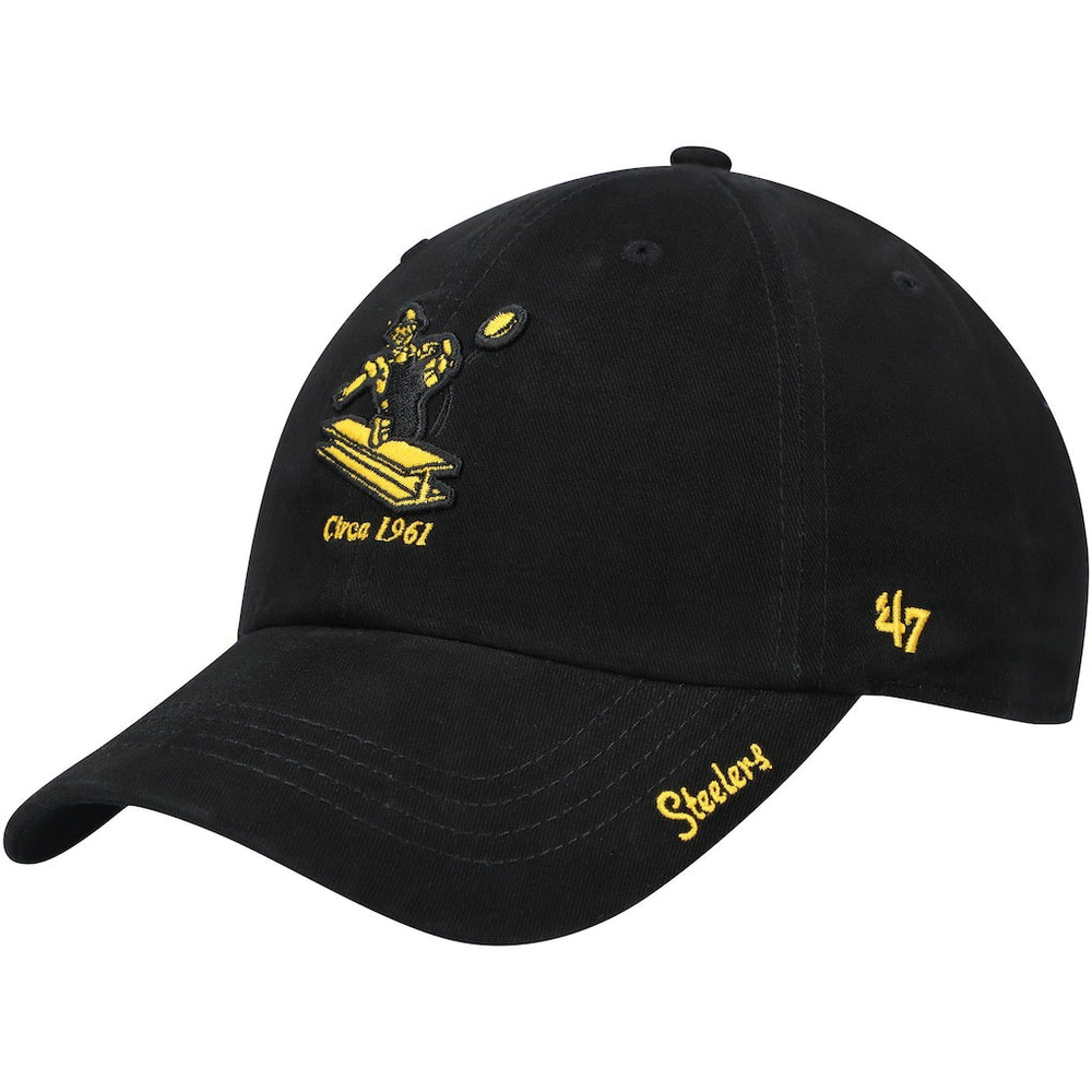 Pittsburgh Steelers '47 Women's Miata Clean Up Adjustable Hat Black | 47 brand