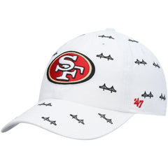 San Francisco 49ers '47 Women's Team Confetti Clean Up Adjustable Hat White | 47 brand