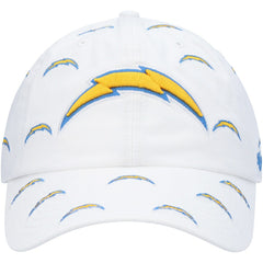 Los Angeles Chargers '47 Women's Team Confetti Clean Up Adjustable Hat White | 47 brand