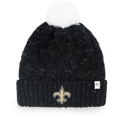 New Orleans Saints '47 Women's Fiona Logo Cuffed Knit Hat with Pom Black | 47 brand