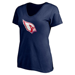 Arizona Cardinals Women's Red White and Team V-Neck T-Shirt Navy | NFL