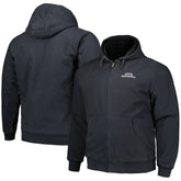 Seattle Seahawks Dunbrooke Big & Tall Dakota Canvas Hoodie Full-Zip Jacket Charcoal | NFL