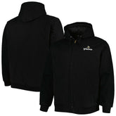 Minnesota Vikings Dunbrooke Big & Tall Dakota Canvas Hoodie Full-Zip Jacket Black | NFL