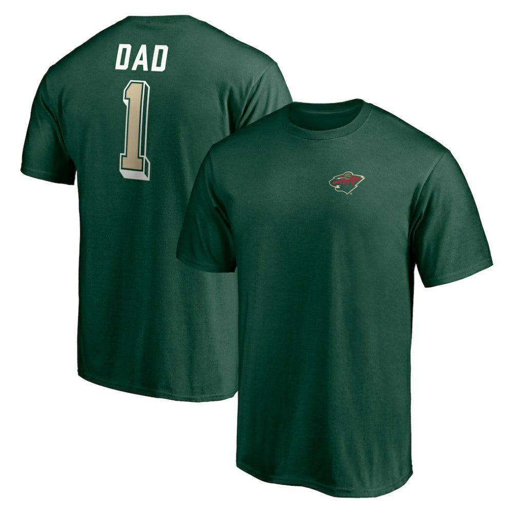 Minnesota Wild Number One Dad Logo T-Shirt - Green - NHL