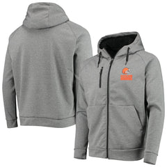Cleveland Browns Dunbrooke Shag Tri-Blend Full-Zip Raglan Hoodie Charcoal | NFL