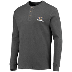 Chicago Bears Dunbrooke Logo Maverick Thermal Henley Long Sleeve T-Shirt Heathered Gray | NFL