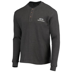 Seattle Seahawks Dunbrooke Logo Maverick Thermal Henley Long Sleeve T-Shirt Heathered Gray | NFL