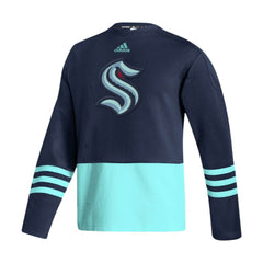 Seattle Kraken adidas Logo AEROREADY Pullover Sweater - Deep Sea Blue - NHL