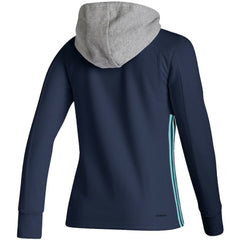 Seattle Kraken adidas Women's Skate Lace AEROREADY Pullover Hoodie - Deep Sea Blue - NHL