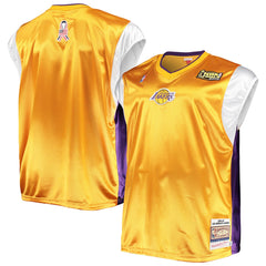 Los Angeles Lakers Hardwood Classics Big & Tall On-Court Shooting V-Neck Shirt Gold/Purple - NBA