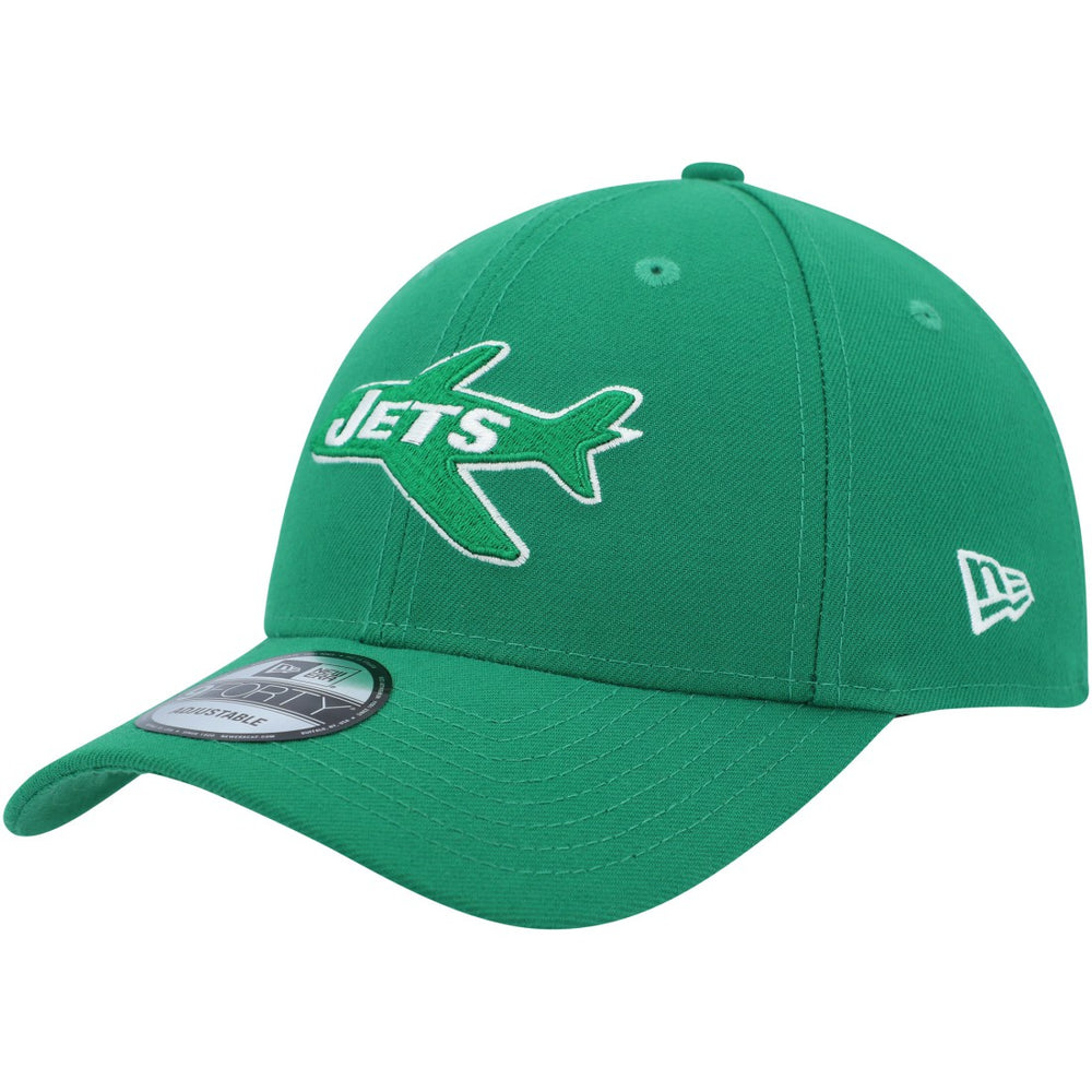 New York Jets New Era Plane The League 9FORTY Adjustable Hat Kelly Green | NFL