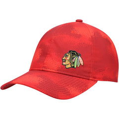 Chicago Blackhawks adidas Women's Camo Slouch Adjustable Hat - Red - NHL