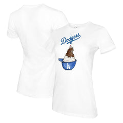 Los Angeles Dodgers Tiny Turnip Women's Sundae Helmet T-Shirt - MLB