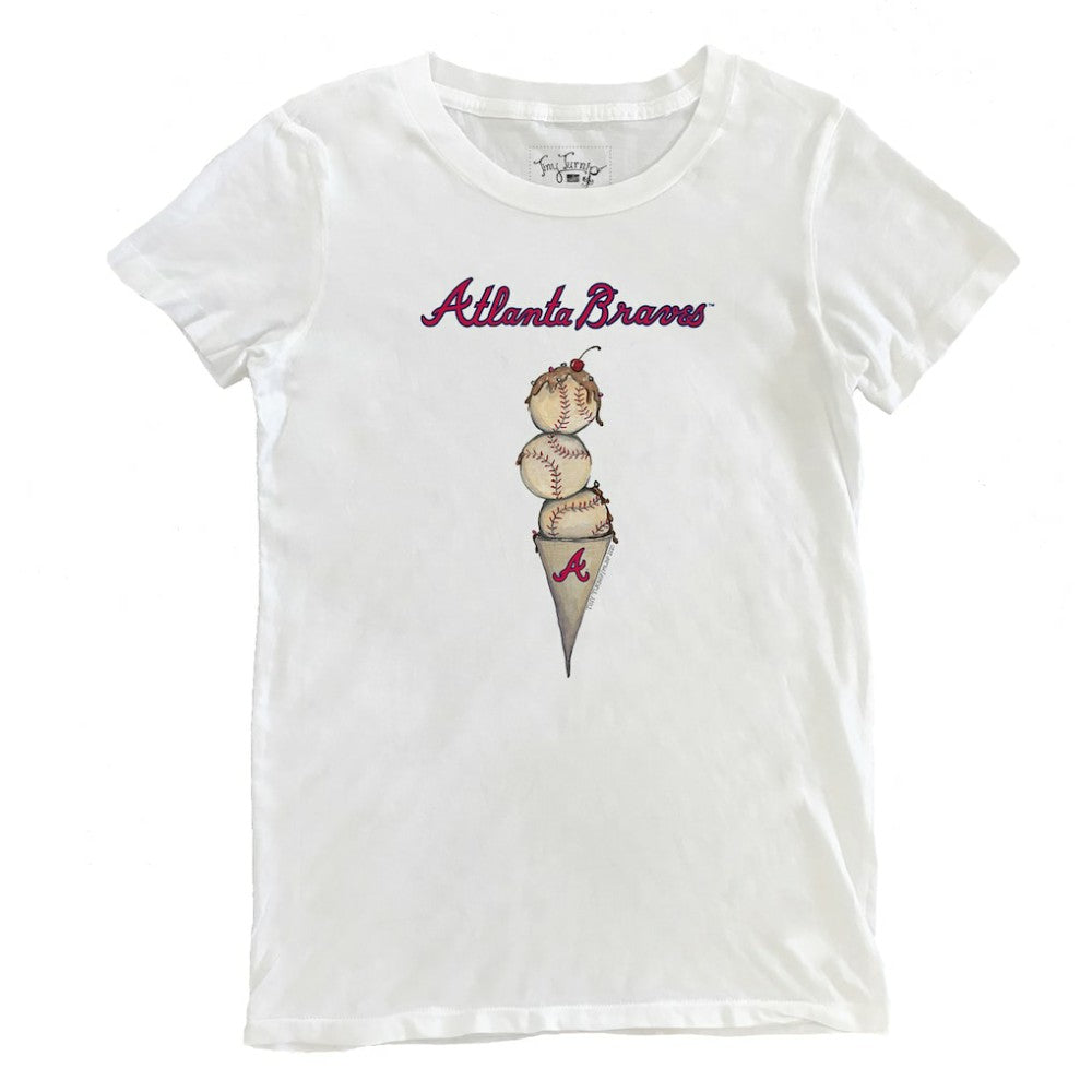 Atlanta Braves Tiny Turnip Women's Triple Scoop T-Shirt - MLB