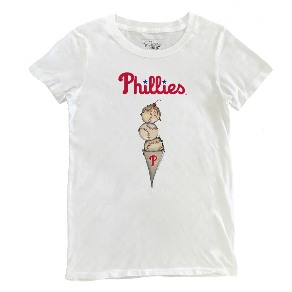 Philadelphia Phillies Tiny Turnip Women's Triple Scoop T-Shirt - MLB