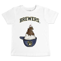 Milwaukee Brewers Tiny Turnip Youth Sundae Helmet T-Shirt - MLB